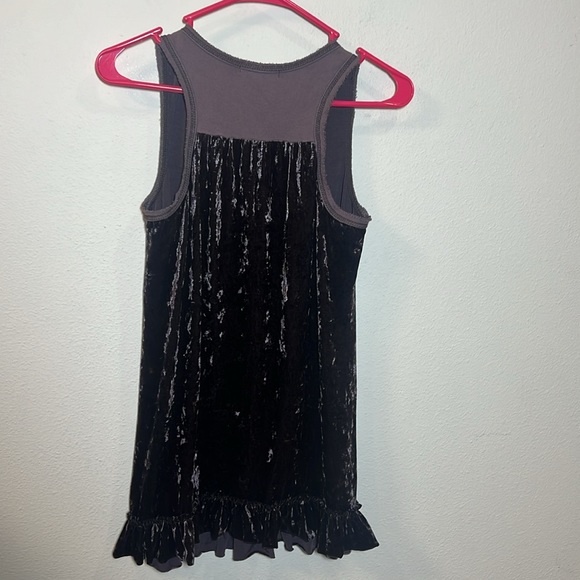 Anthropologie Mystree Crushed Velvet Velour Tank Top Blouse Small - Picture 4 of 4